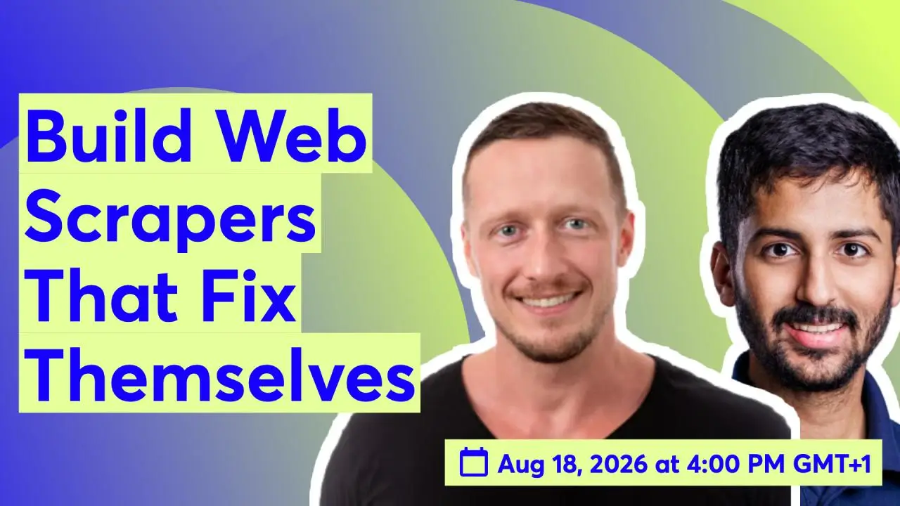 Hackathon Kickoff: Build Web Scrapers That Fix Themselves, a live stream with the Bright Data team